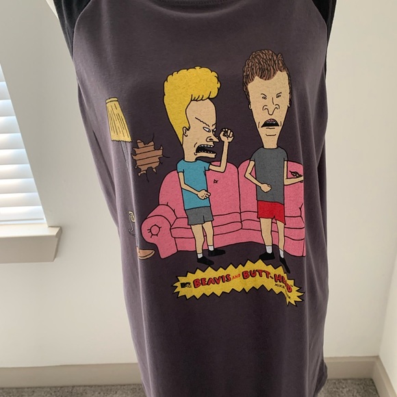 TORRID PLUS SIZE BEAVIS AND BUTTHEAD GRAPHIC MUSCLE TEE SHIRT - Picture 6 of 8